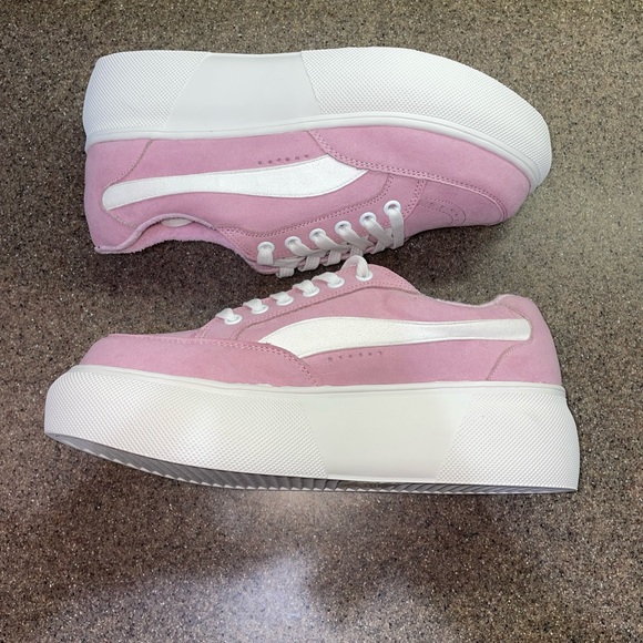 🆕Madden Girl “Ollie” Pink Lace Up platform Sneaker, Size 8.5 - Picture 5 of 14